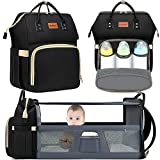 Diaper Bag Backpack, KUWANI Baby Diaper Bag with Changing Station for Boys Girls, Multifunction Diaper Bag Backpack, Baby Changing Bags with Stroller Straps, Large Capacity, Waterproof and Stylish