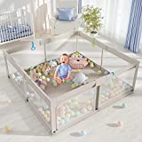 ZEEBABA Baby Playpen, Playpen for Babies(59*59*27inch), Kids Safe Play Center for Babies and Toddlers, Extra Large Playpen, Baby Playpen Fence Gives Mommy a Break
