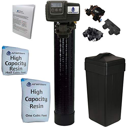AFWFilters 5600SXT Water Softener, 48k, Black, Bypass with 3/4' Connection