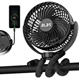 Stroller Fan - 65H 12600mAh Rechargeable Fan, Baby Car Seat Fan, Portable Clip On Fan, Battery Operated Fan for Baby Stroller, Peloton, treadmill, Golf Cart, Beach, Bed, Camping, Dog