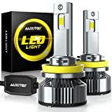 AUXITO H11 LED Headlight Bulbs, 120W 24000LM Per Set, 700% Brighter, 6500K Cool White H8 H9 Headlight LED Bulb, Plug and Play, Pack of 2