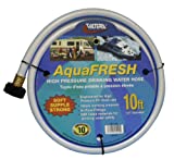 Valterra AquaFresh High Pressure Drinking Water Hose, Water Hose Hookup for RV - 1/2' x 10', White