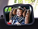 Onco Baby Car Mirror Rear-facing - Car Mirror Baby Rear Facing Seat, Baby Essentials for Newborn, 100% Shatterproof Baby Mirror for Car, 360° Car Seat Mirror Rear Facing Infant, Newborn Essentials