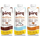Pirq, Vegan Protein Shake, Turmeric Curcumin, Maca, Plant-Based Protein Drink, Gluten-Free, Dairy-Free, Soy-Free, Non-GMO, Vegetarian, Kosher, Keto, Low Calorie (Indulgent Variety Pack, 12 Pack)