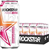 Rockstar Energy Drink Pure Zero Tangerine Mango Guava Strawberry (Packaging May Vary), 192 Fl Oz, Pack of 12