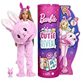 Barbie Cutie Reveal Doll with Bunny Plush Costume & 10 Surprises Including Mini Pet & Color Change, Gift for Kids 3 Years & Older