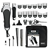 Wahl Clipper Deluxe Chrome Pro, Complete Hair and Beard Clipping and Trimming Kit, Includes Quality Clipper with Guide Combs, Cordless Trimmer, Styling Shears, for a Cut Every Time - Model 79524-5201M