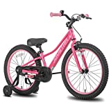 JOYSTAR 20 Inch Girls Bike with Training Wheels for 7-12 Years Old Children 20' Kids Bikes Kids Mountain Bicycle for Early Rider Kids' Bicycles Pink