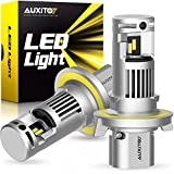 2022 Upgraded AUXITO H13/9008 LED Headlight Bulbs, 100W 20,000LM, 600% Brightness, 6000K Xenon White for Dual Beam Conversion Kits, Canbus Ready, Halogen Replacement with Fan, Plug and Play, Pack of 2