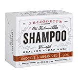 J·R·LIGGETT'S All-Natural Shampoo Bar, Virgin Coconut and Argan Oil - Support Strong and Healthy Hair - Nourish Follicles with Antioxidants and Vitamins-Detergent and Sulfate-Free, One 3.5 Ounce