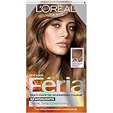 L'Oreal Paris Feria Multi-Faceted Shimmering Permanent Hair Color, 63 Sparkling Amber (Light Golden Brown), Pack of 1, Hair Dye