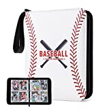 Baseball Card Binder 440 Cards, Trading Card Albums Sleeve Protectors, 4 Pockets Card Storage Case Fits for Collecting Baseball, Football, Hockey, Soccer, Basketball Or Gaming Trading Cards