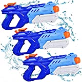 3 Pack Water Guns for Kids Adults - 600CC Squirt Guns Super Water Blaster Soaker Long Range High Capacity Summer Swimming Pool Beach Outdoor Water Fighting Toy for Boys Girls (Blue)