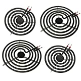S-Union 4 Pack MP22YA Electric Range Burner Element Unit Set - 2 pcs MP15YA 6' and 2 pcs MP21YA 8' Replacement for Hardwick & Kenmore & Maytag & Norge & Whirlpool Electric Range Stove