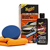 Meguiar's Quik Scratch Eraser Kit, Car Scratch Remover That Removes Blemishes, Includes ScratchX, Drill-Mounted Pad, Microfiber Towel - 3 Count (1 Pack)