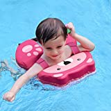 SHXKUAN Non Inflatable Baby Shoulder Float Safe and Stable Swim Trainer Solid Infant Pool Float for 1-4 Years Old No Flip Over Baby Floats (Pink)