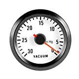 ESUPPORT Car Motor Vehicle Black Face 2' 52mm Pointer Vacuum Gauge Meter LED Light
