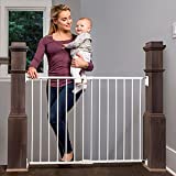 Regalo 2-in-1 Extra Wide Stairway and Hallway Walk ThroughBaby Safety Gate, Hardware Mounting, White