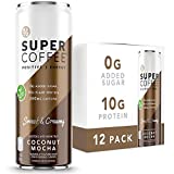 KITU SUPER COFFEE, Vegan Protein Coffee (0g Added Sugar, 10g Protein, 90 Calories) [Coconut Mocha] 11 Fl Oz, 12 Pack | Iced Coffee, Protein Coffee, Keto Coffee - Pea Protein, Plant Based, Gluten Free