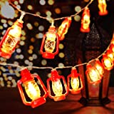 AceList 30 Red Lantern String Lights for Bedroom Patio Garden Holiday Home Indoor Decorations, Mini Kerosene Lights String (Warm White Light)