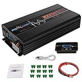 2000W Power Inverter, Pure Sine Wave Car Inverter DC 12V to AC 120V with Wireless Remote Control, LCD Digital Display Power Converter with Triple AC Outlets 1 USB Port for Travel/Camping/Power Outage