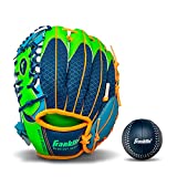 Franklin Sports Kids Baseball Gloves - Meshtek Child's Tball Glove + Ball Set - Boys + Girls Teeball Mitt Set - Kids + Toddler Left Hand Throw - 9.5'