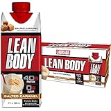 Lean Body Ready-to-Drink Salted Caramel Protein Shake, 40g Protein, Whey Blend, 0 Sugar, Gluten Free, 22 Vitamins & Minerals, 17 Ounce (Recyclable Carton & Lid - Pack of 12) LABRADA