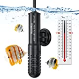 MantaMaze Aquarium Heater, 25W/50W Fish Tank Heater Small Automatic Thermostatic Betta/Turtle Tank Heater with Powerful Big Sucker for 1-12 Gallon Fish Tanks (Preset Temperature 78℉)