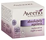 Aveeno Absolutely Ageless Restorative Night Cream Facial Moisturizer with Antioxidant-Rich Blackberry Complex, Vitamin C & E, Hypoallergenic, Non-Greasy & Non-Comedogenic, 1.7 fl. oz (Pack of 2)