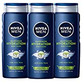 NIVEA MEN Maximum Hydration Body Wash, Aloe Vera Body Wash for Dry Skin, 3 Pack of 16.9 Fl Oz Bottles