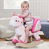 labebe - Baby Rocking Horse, Ride Unicorn, Kid Ride On Toy for 6 Month-3 Year Old, Infant (Boy Girl) Plush Animal Rocker, Toddler/Child Stuffed Ride Toy (Pink)
