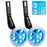 FORTOP Bicycle Training Wheels Heavy Duty Rear with Stabilizers Mounted Kit for Kids Boy Girls Bikes of 12 14 16 18 20 Inch (Blue, 20 IN)