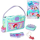 My Disney Nursery Baby Doll Accessories, Ariel Transforming 2-in-1 Diaper Bag & Changing Pad for Dolls Inspired by Disney The Little Mermaid! Pretend Wipes Toy Container, Diaper Clip with Charm