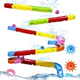 Bath Toys for Kids Ages 4-8 Toddlers 3 in 1 Wall Bathtub Toys Ball Track Shower Water Slide Take Apart Game Birthday Gifts for 3 4 5 6 7 8 Years Old Boys Girls