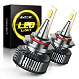 AUXITO 9005 LED Bulbs, Mini Sized, CanBus Ready, 80W 16,000 Lumens 500% Brighter 9005 HB3 LED Light Bulb Conversion Kit, 6500K Xenon White, Pack of 2