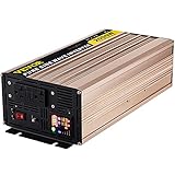 VEVOR Pure Sine Wave Inverter, 2000 Watt Power Inverter, DC 12V to AC 110V Car Inverter, with LCD Display 5V USB Port AC Outlets (GFCI) Power Converter for Car, RV Truck, Solar System, Travel Camping