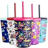 Simple Modern Dora the Explorer Toddler Cup with Lid and Silicone Straw | Kids Water Bottle Tumbler Insulated Stainless Steel Thermos | Classic Collection | 12oz, Dora Rainforest Paradise