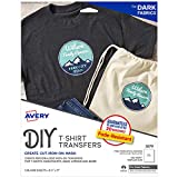Avery Printable Heat Transfer Paper for Dark Fabrics, 8.5' x 11', Inkjet Printer, 5 Iron On Transfers (3279)