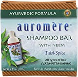 Auromere Ayurvedic Shampoo Bar - Eco Friendly, Handmade, Vegan, Cruelty Free, Natural, Non GMO, All in One Bar for Soap and Shampoo (4.23 oz), 1 pack