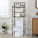 Finnhomy 3 Shelf Bathroom Space Saver Over The Toilet Rack Bathroom Corner Stand Storage Organizer Accessories Bathroom Cabinet Tower Shelf with ORB Finish 23.5' W x 10.5' D x 64.5' H