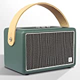 Vintage Bluetooth Speaker, KONEX 40W Leather Portable Wireless Speaker, Bluetooth 4.2 Heavy Bass Music Player, 20H Long Playtime, Outdoor Speaker for Home, Office, Party, Gift for Friend