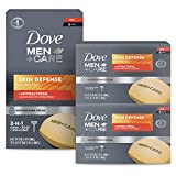 Dove Men+Care Soap Bar For Smooth and Hydrated Skin Care Skin Defense Effectively Washes Away Bacteria While Nourishing Your Skin, 3.75 Ounce (Pack of 14)