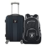 Denco NFL Oakland Raiders 2-Piece Luggage Set , BLACK, 21'