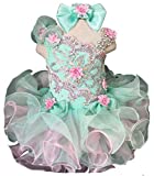 Jenniferwu G003AS Infant Toddler Baby Newborn Little Girl's Pageant Party Birthday Dress Blue Size 9-12M