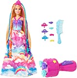 Barbie Dreamtopia Twist ‘n Style Princess Hairstyling Doll (11.5-in Blonde) with Rainbow Hair Extensions & Accessories, Gift for 3 to 7 Year Olds