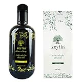 Zeytin Premium Extra Virgin Olive Oil - AWARDED I 2021/22 FRESH HARVEST I Cooking & Kitchen Gift I Early-Harvest I High Polyphenol of 350mg I VEGAN I KETO I Cold Pressed I Single-Sourced I Unfiltered I (Rich & Fruity, 500 ml (16.9 oz))