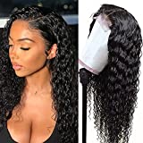 Hermosa Deep Wave HD Transparent Lace Front Wigs Human Hair Pre Plucked with Baby Hair 150% Density 4X4 Lace Closure Human Hair Wigs for Black Women (22 Inch (Pack of 1), Natural)