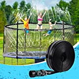 FirstE 52.5Ft Trampoline Sprinkler for Kids, Outdoor Trampoline Backyard Water Play Splinkler for 17Ft 16Ft 15Ft 14Ft Trampoline, Fun Summer Outdoor Water Park Sprinkler for Boys Girls…